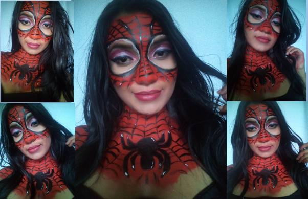 Maquillaje inspirado en el hombre araña//Makeup inspired by spiderman |  PeakD