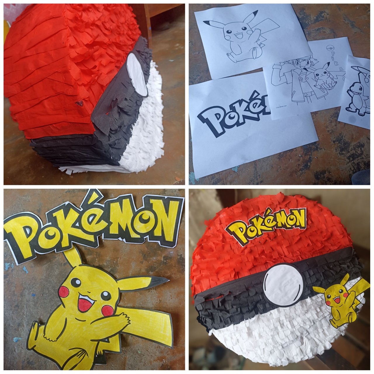 Creando la piñata de mi hijo Dylan inspirada en Pokemon