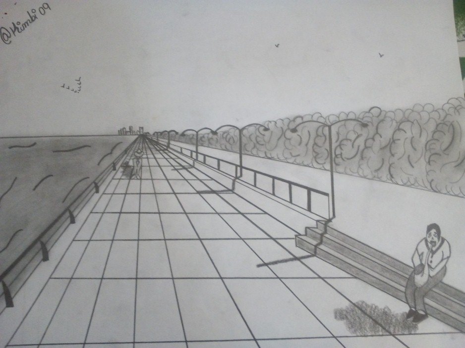 Dibujo En Profundidad Con Perspectiva Caminando Y Disfrutando De La Musica Un Punto De Fuga Kimbi09 Con Paso A Paso Peakd