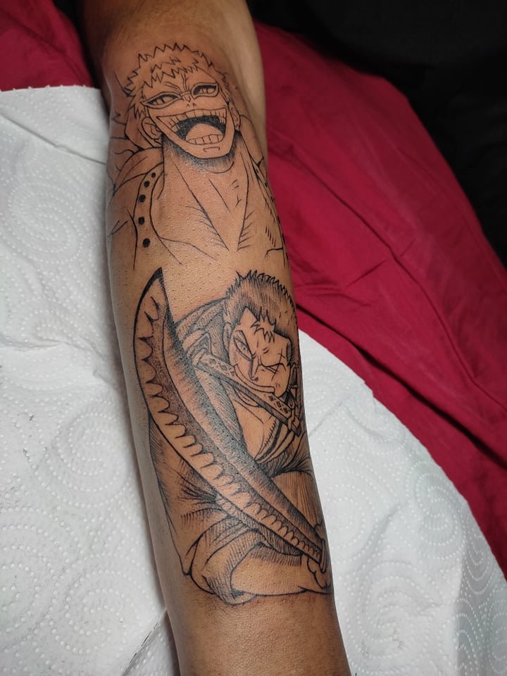 Anime Half Sleeve Tattoo