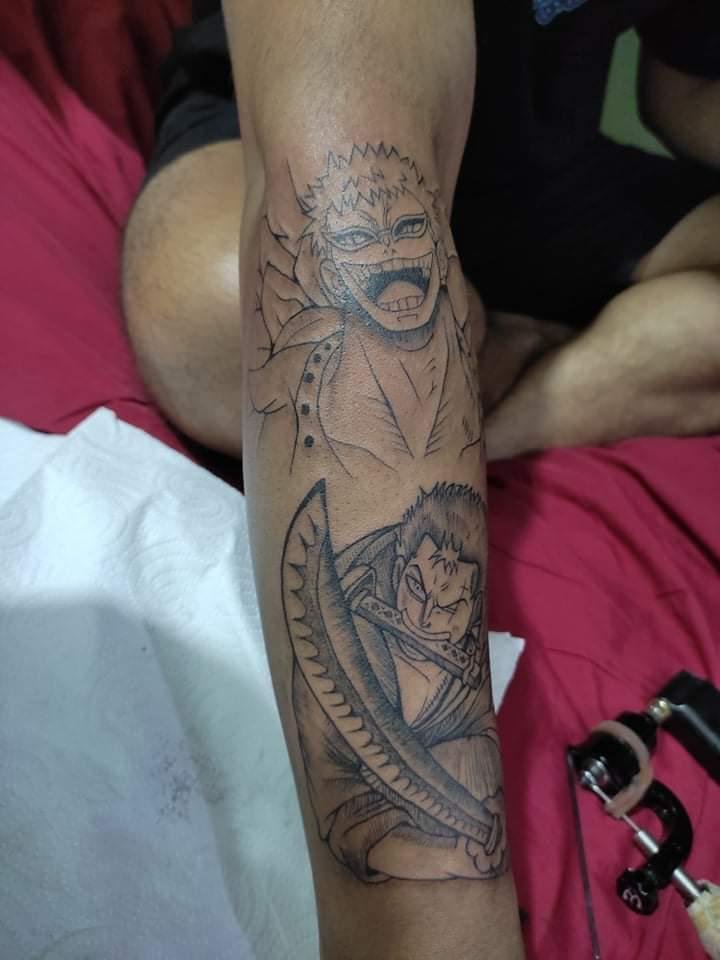 NBA Tattoos on Instagram  gabbywilliams has this dope Levi tattoo from  Attack on Titan The tattoo is from a scene where Levi is fighting the  beast Titan