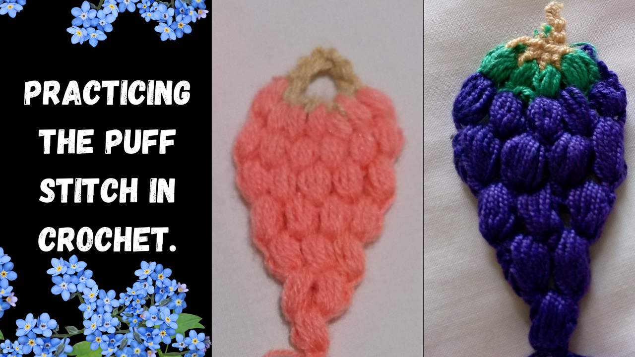 Practicing the puff stitch in crochet / (ENG/ESP) | PeakD