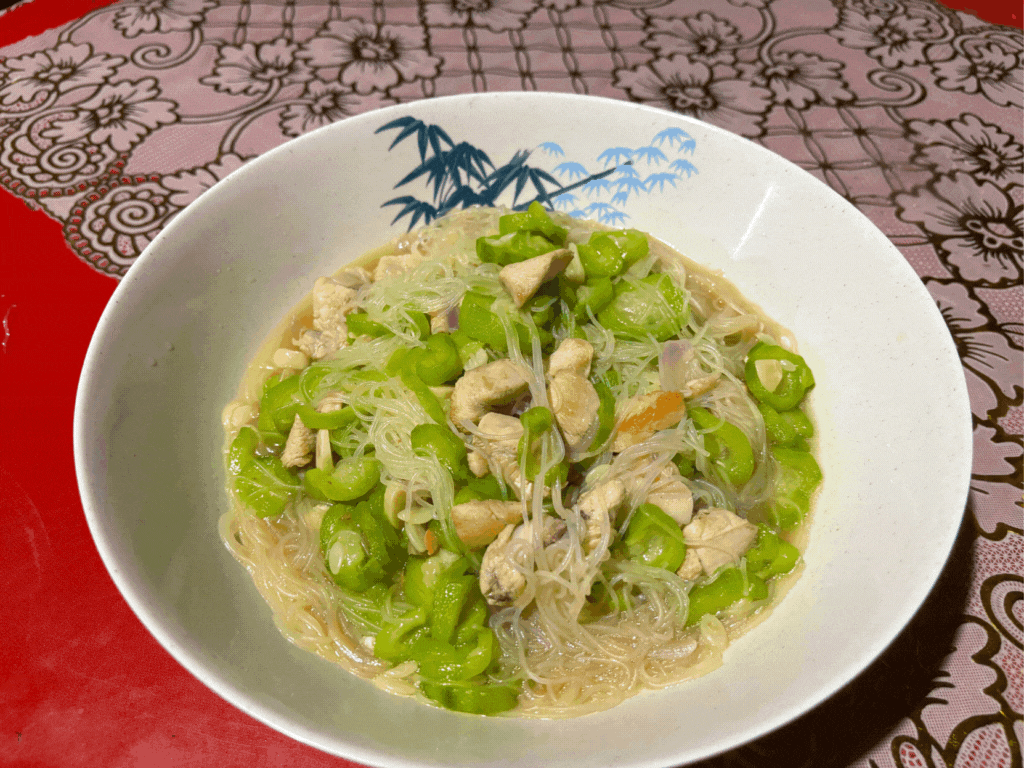 Ginisang Patola (Sponge Gourd), Chicken and Vermicelli