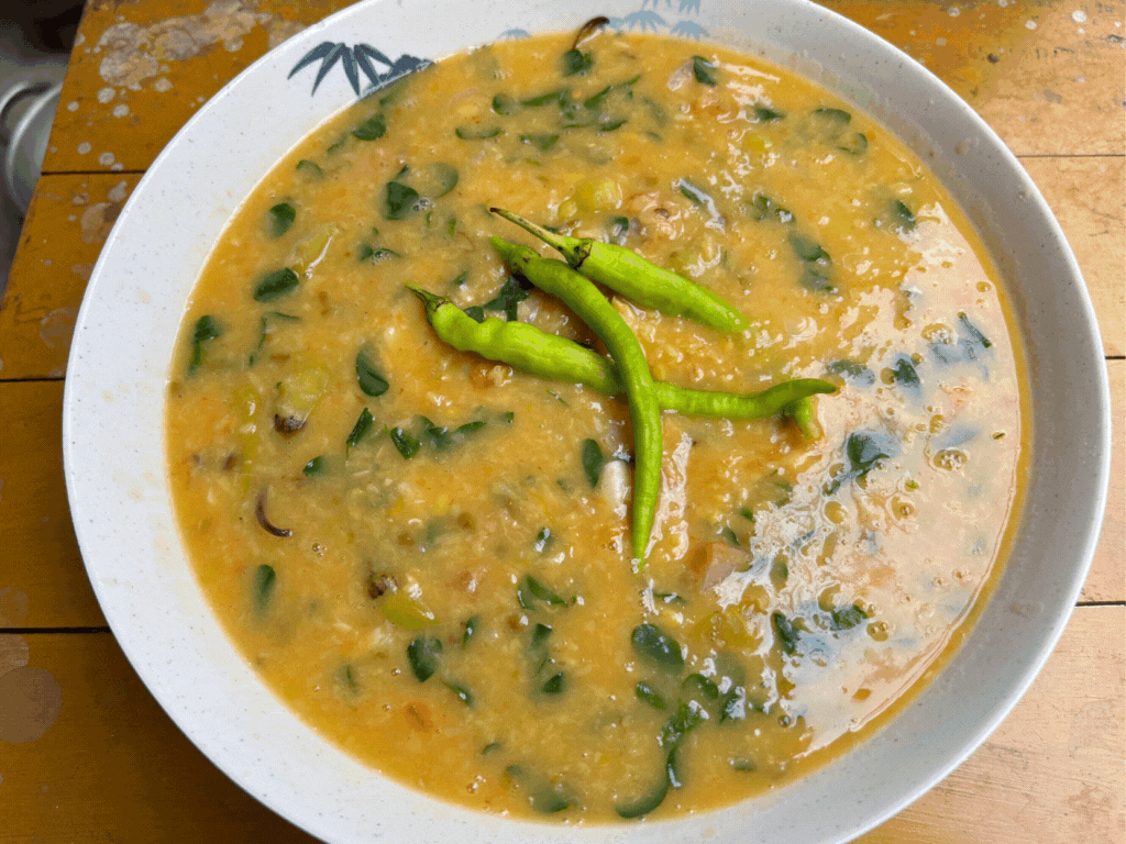 Ginisang Munggo Beans with Malunggay Leaves