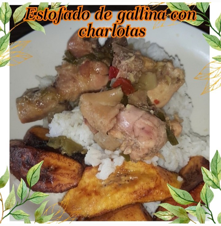 (ESP/ENG)Estofado de gallina con charlotas moradas, culantros y especies(ESP/ENG)Chicken stew with charlotas (chicken with charlotas)