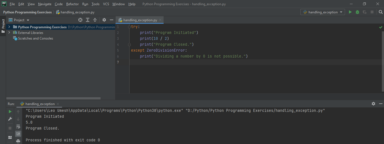 Python Exception Handling  Exception Handling Process in Python