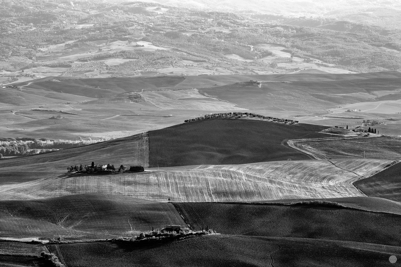 Travel with LightCaptured - Moments and Angles of Pienza, Italy, in 19 B&W  pictures