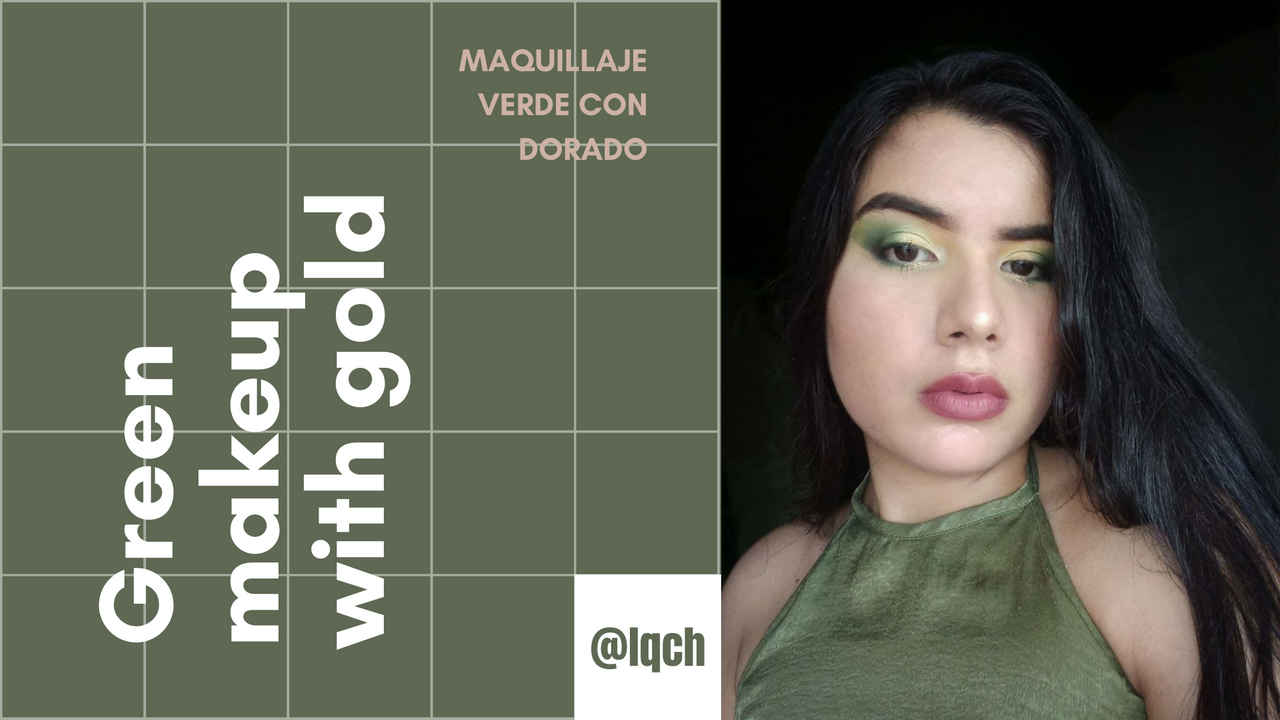 |ESP | ENG| Green Makeup With Gold || Maquillaje Verde con Dorado.