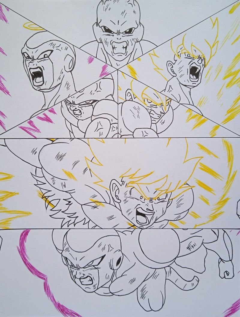 Dibujando a Goku Freezer y Jiren | Dragon Ball Super | Pencil Drawing. |  PeakD
