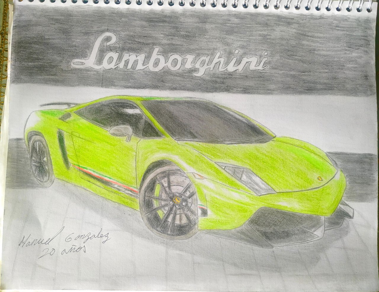 Eng\Esp] Drawing a Lamborghini Gallardo LP570-4 Superleggera in color.\  Dibujando un Lamborghini Gallardo LP570-4 Superleggera a color. | PeakD