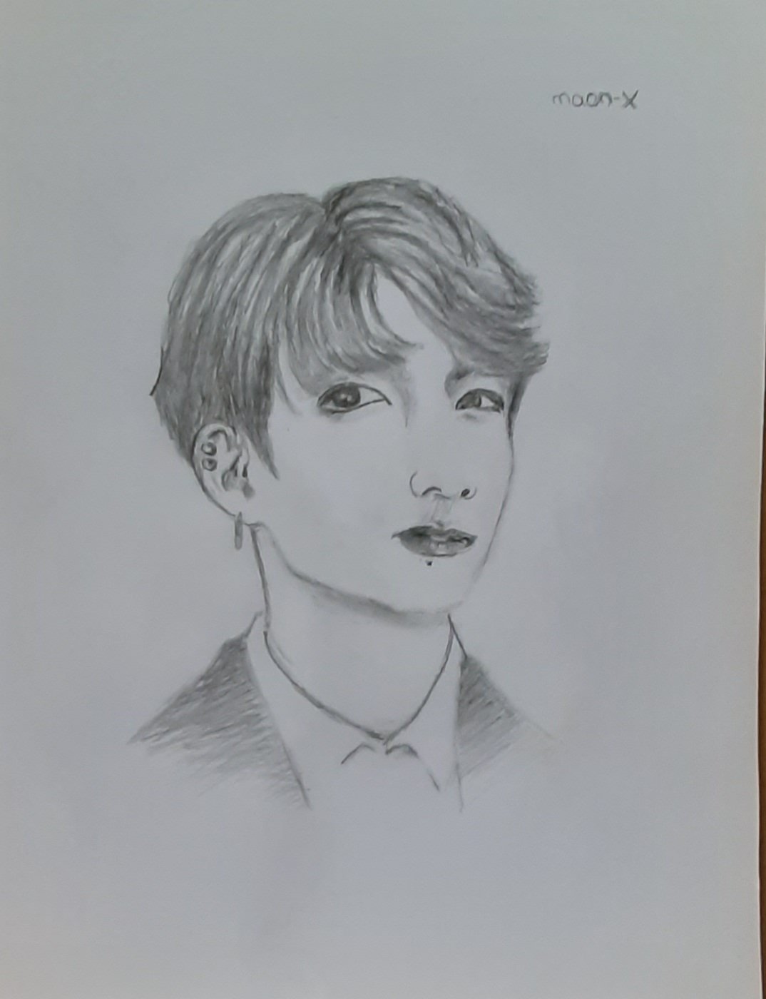 Buy BTS Jeon Jungkook Chest Pencil Sketch A6 Art Print drawing Online in  India  Etsy