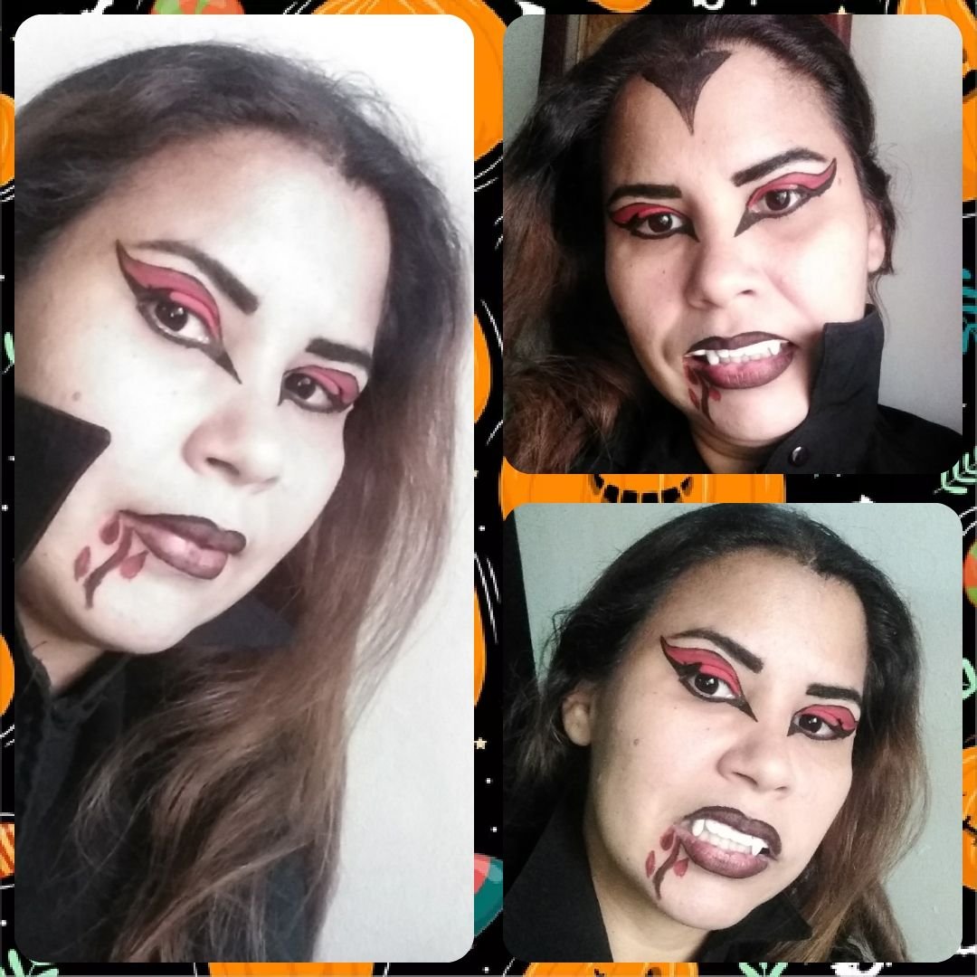 Vampire woman makeup // Maquillaje de mujer vampiresa. | PeakD