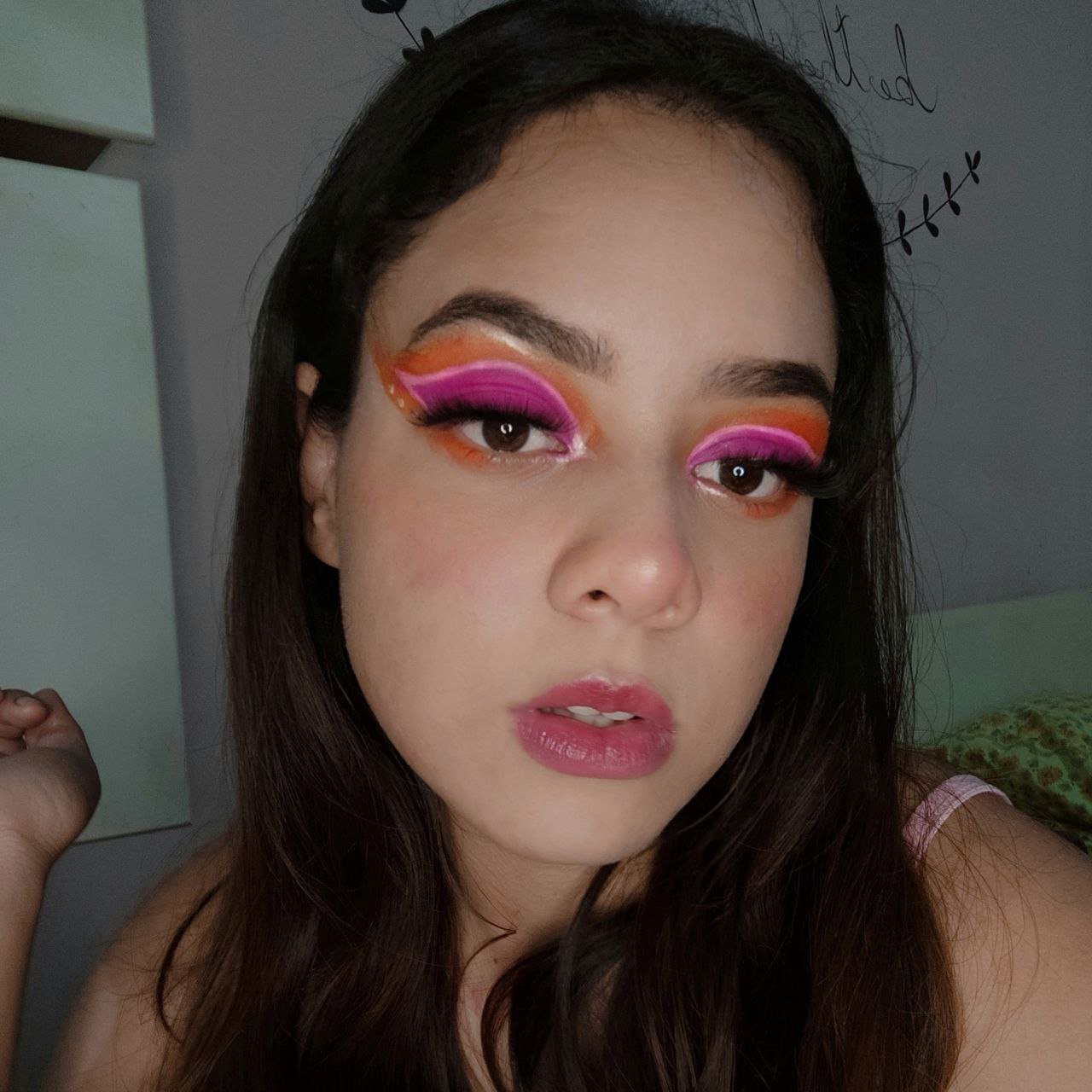 ENG/ESP) Maquillaje colorido en tonos fucsia y naranja // Colorful make-up  in fuchsia and orange tones | PeakD