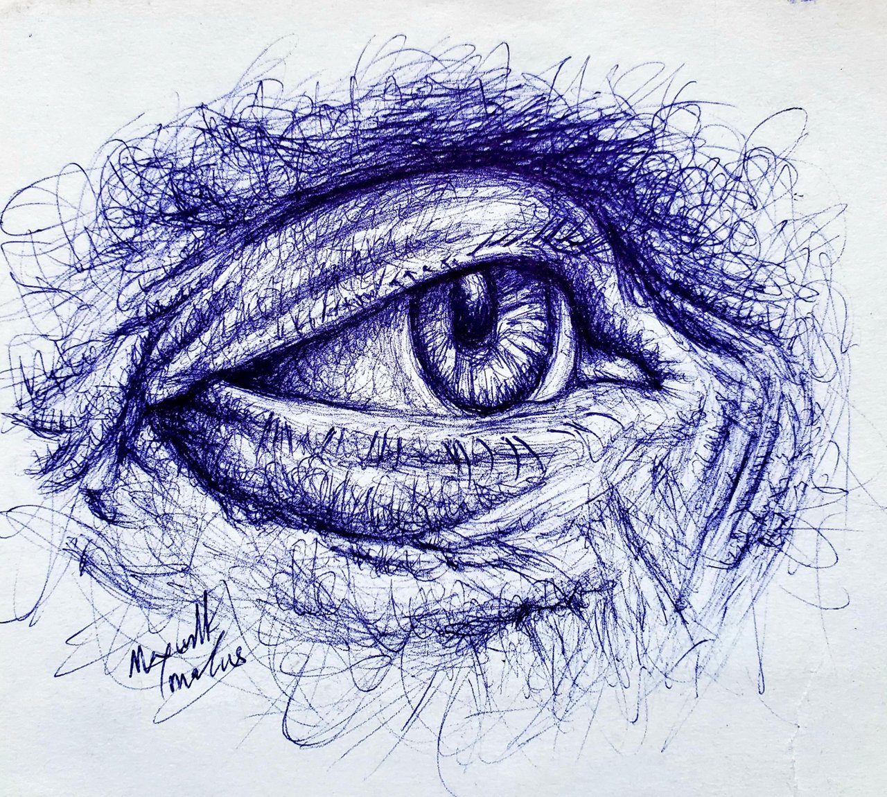 Trying to draw eyes with a pen   rdrawing