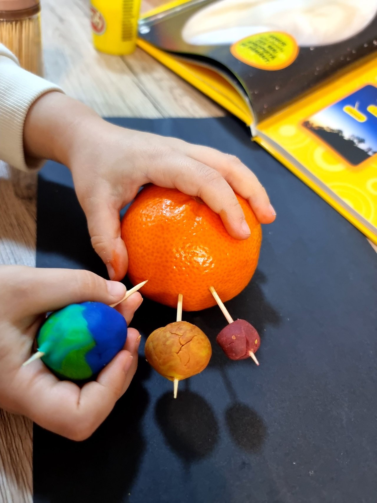 solar system model using playdough