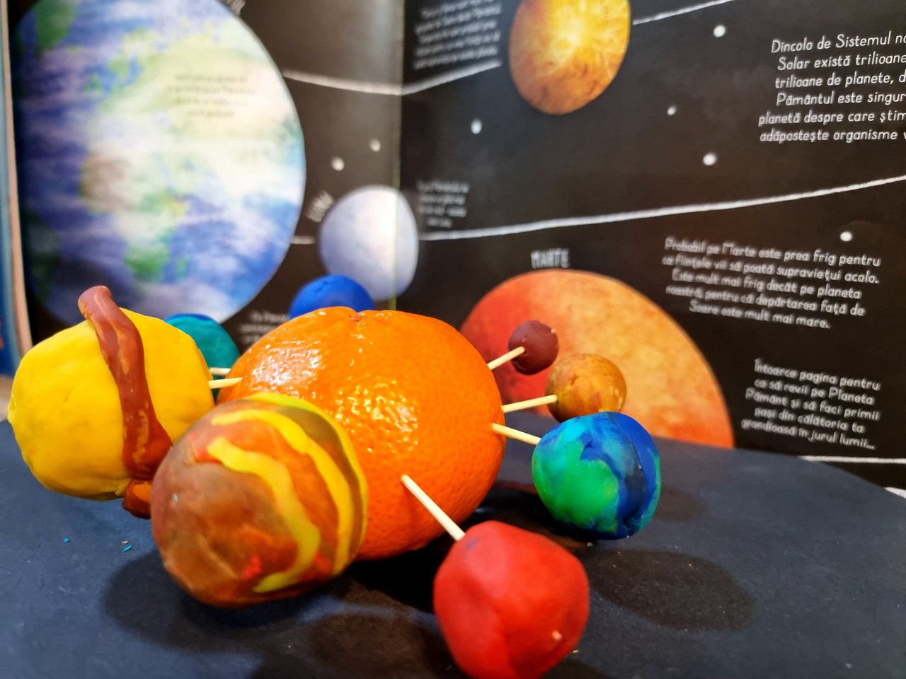 solar system model using playdough