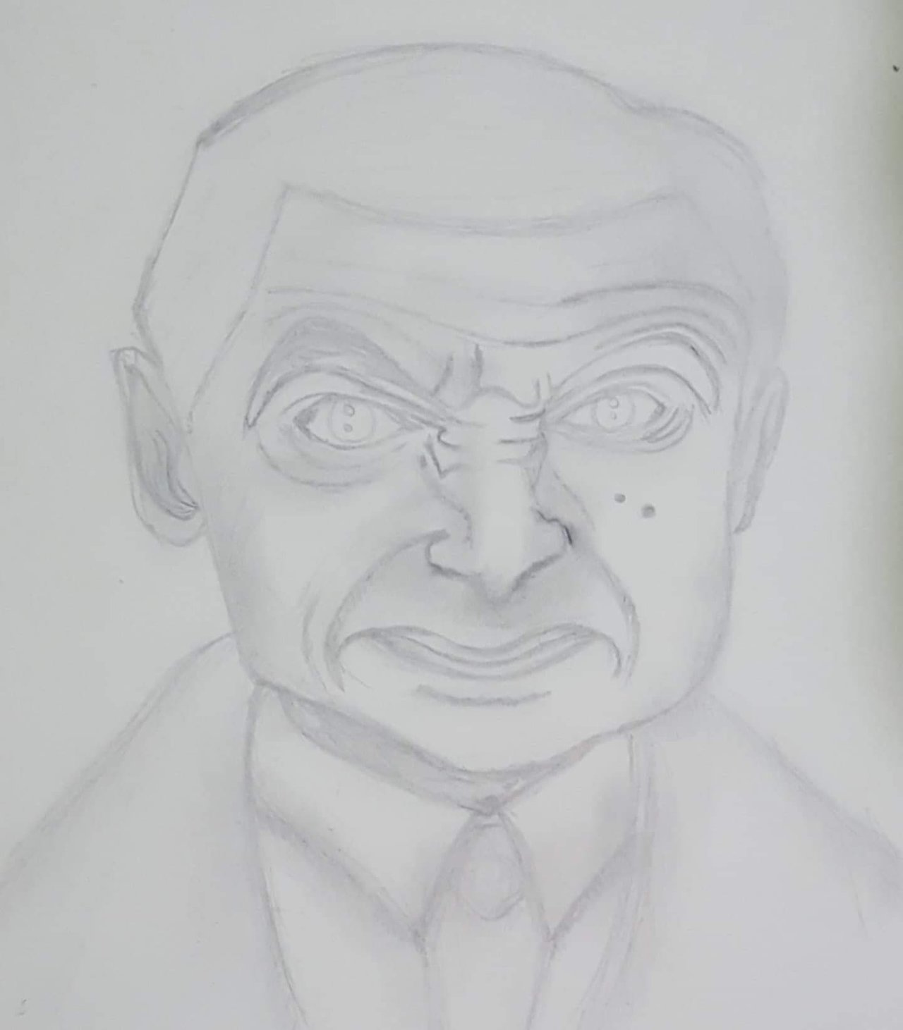How to draw Mr Bean Rowan Atkinson  Sketchok easy drawing guides