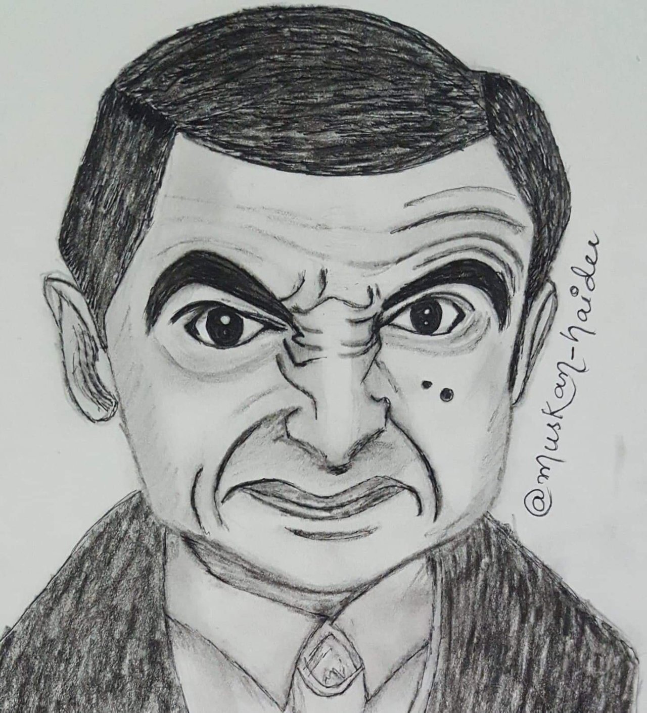 Mr Bean portrait  colored pencil drawing  Color pencil drawing Colored  pencil portrait Pencil drawings of animals