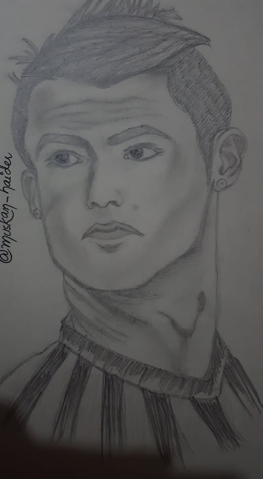 Cristiano Ronaldo CR7 portrait pencil drawing painted portrait  Portuguese football player HD wallpaper  Peakpx