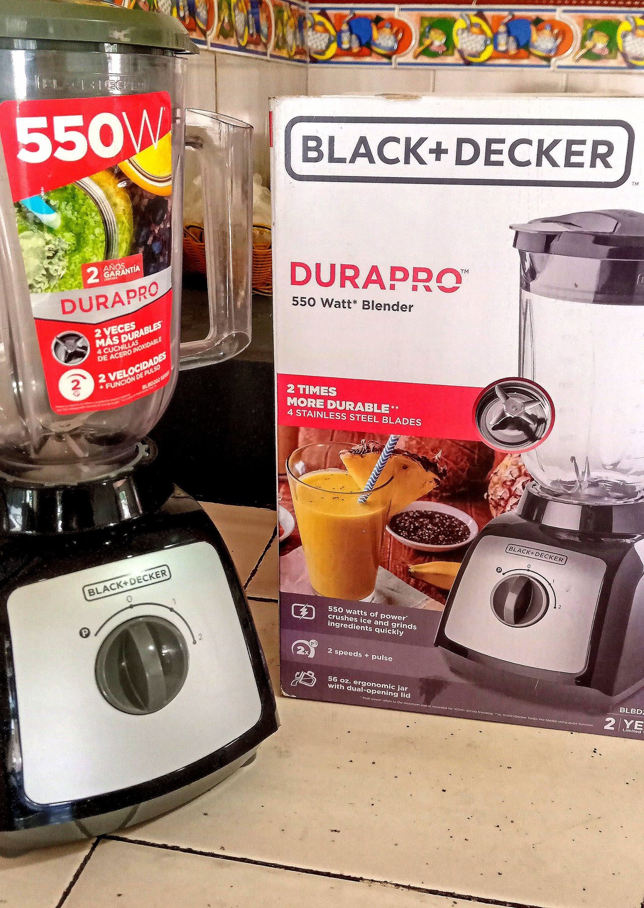 Black+Decker Blender DuraPro 550 Watt BLBD210GSS - ATBIZ