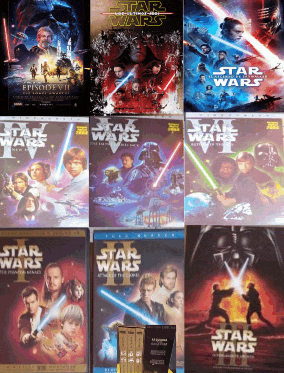 I have a treasure at home my collection of Star Wars movies..gif
