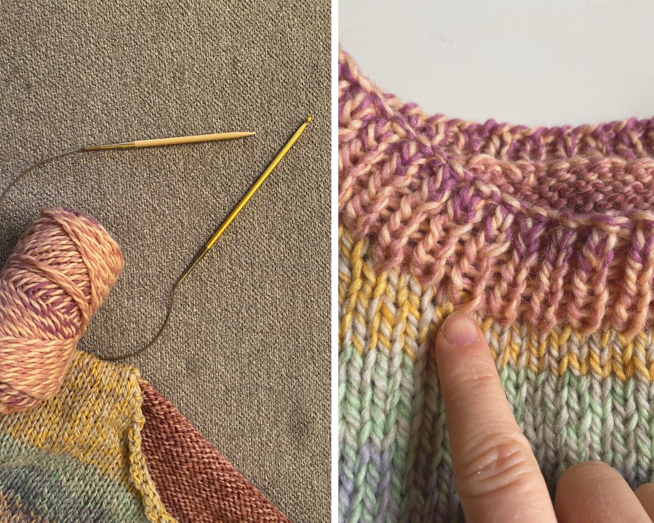 detial of a knitted ribbing