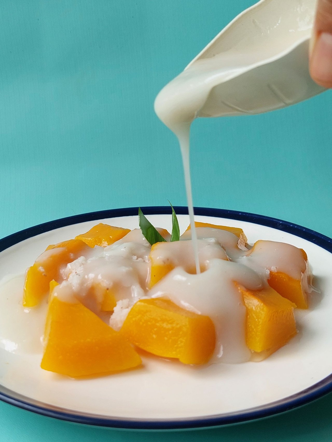 Special Dessert Steamed Pumpkin Fla Coconut Milk