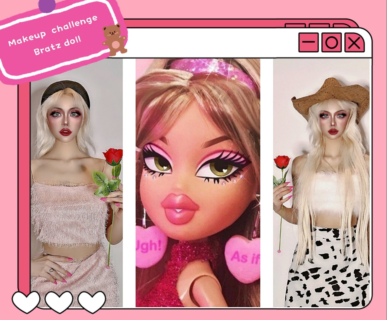 Pink Bratz Doll Makeup