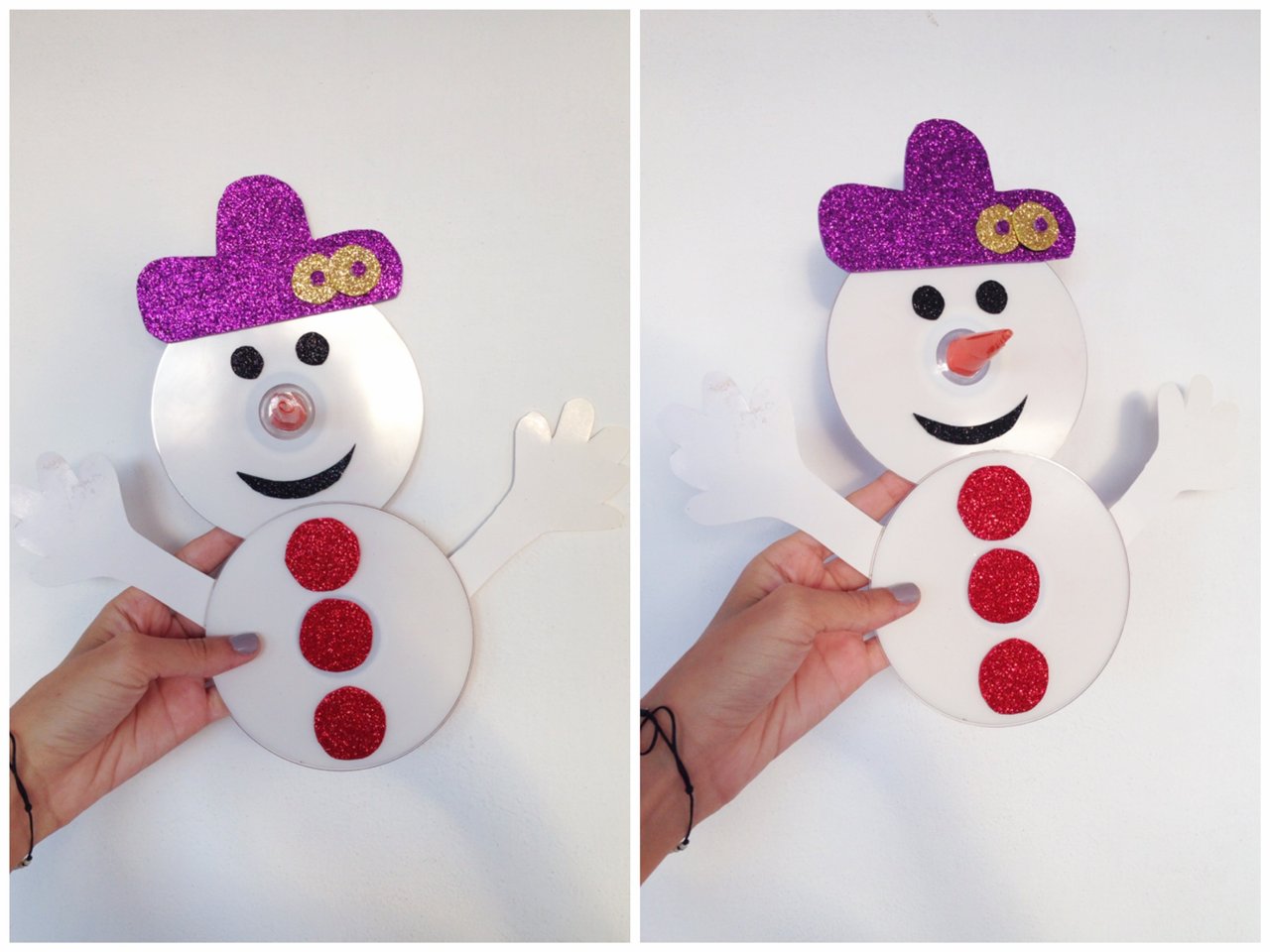 Mi mu eco de nieve con CD My Snowman made with CD