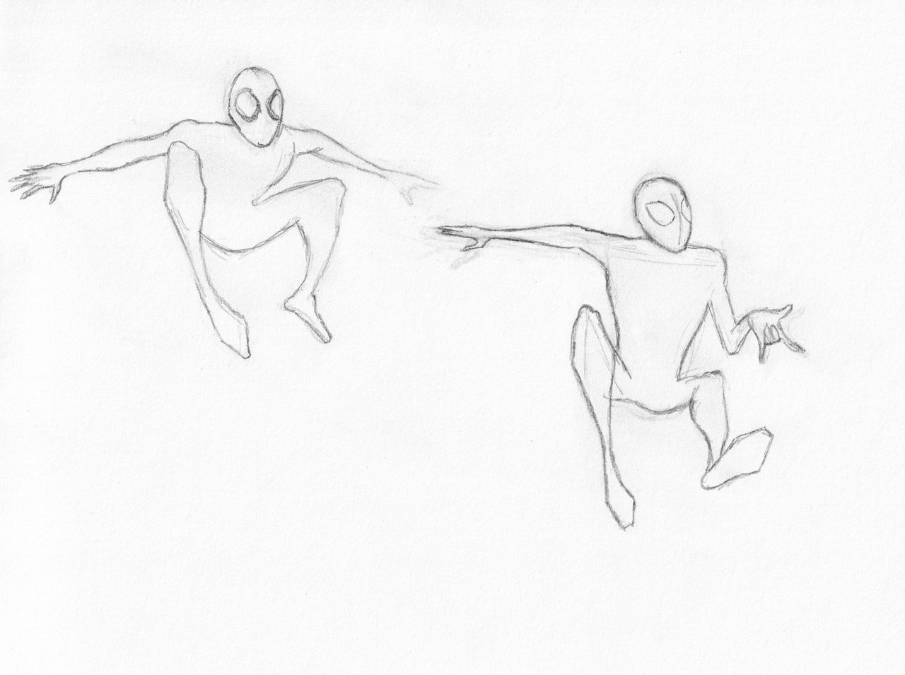 spider man drawing poses