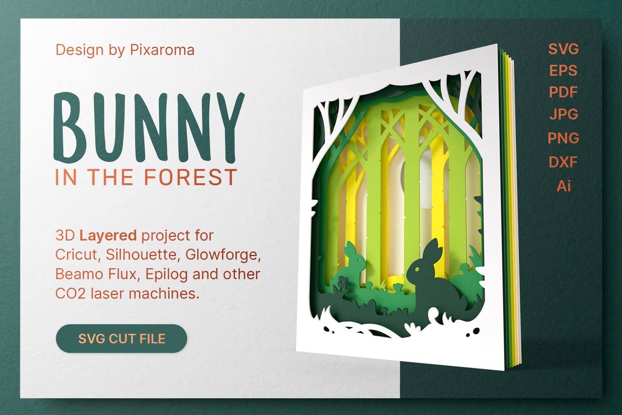 Download Bunny In The Forest 3d Layered Design Peakd