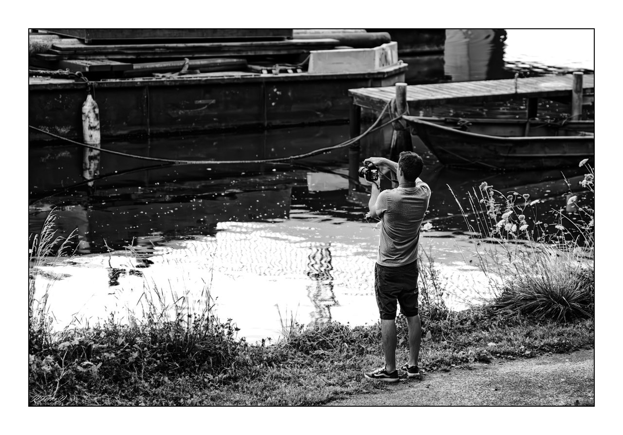 Photographer doing his job