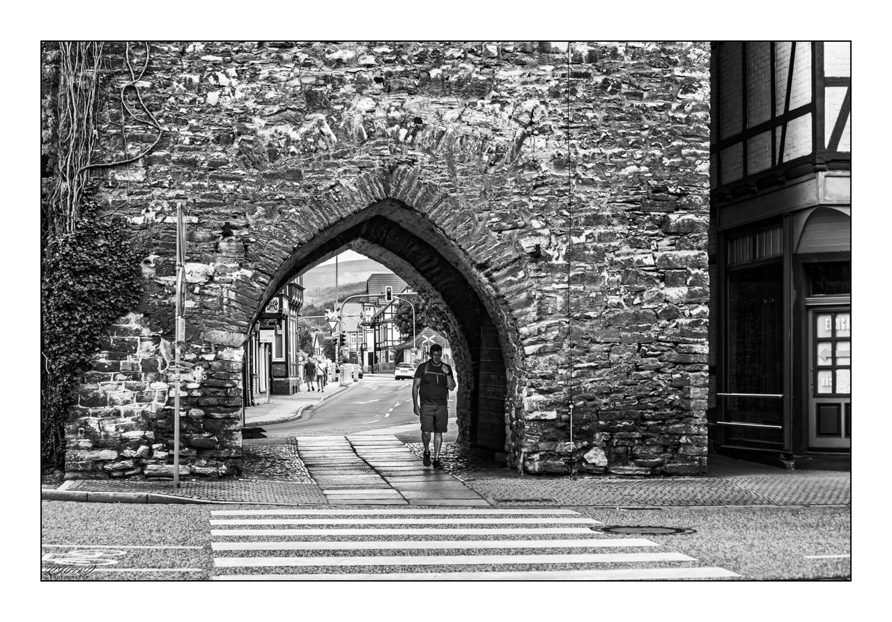 3. Crossing under the tower