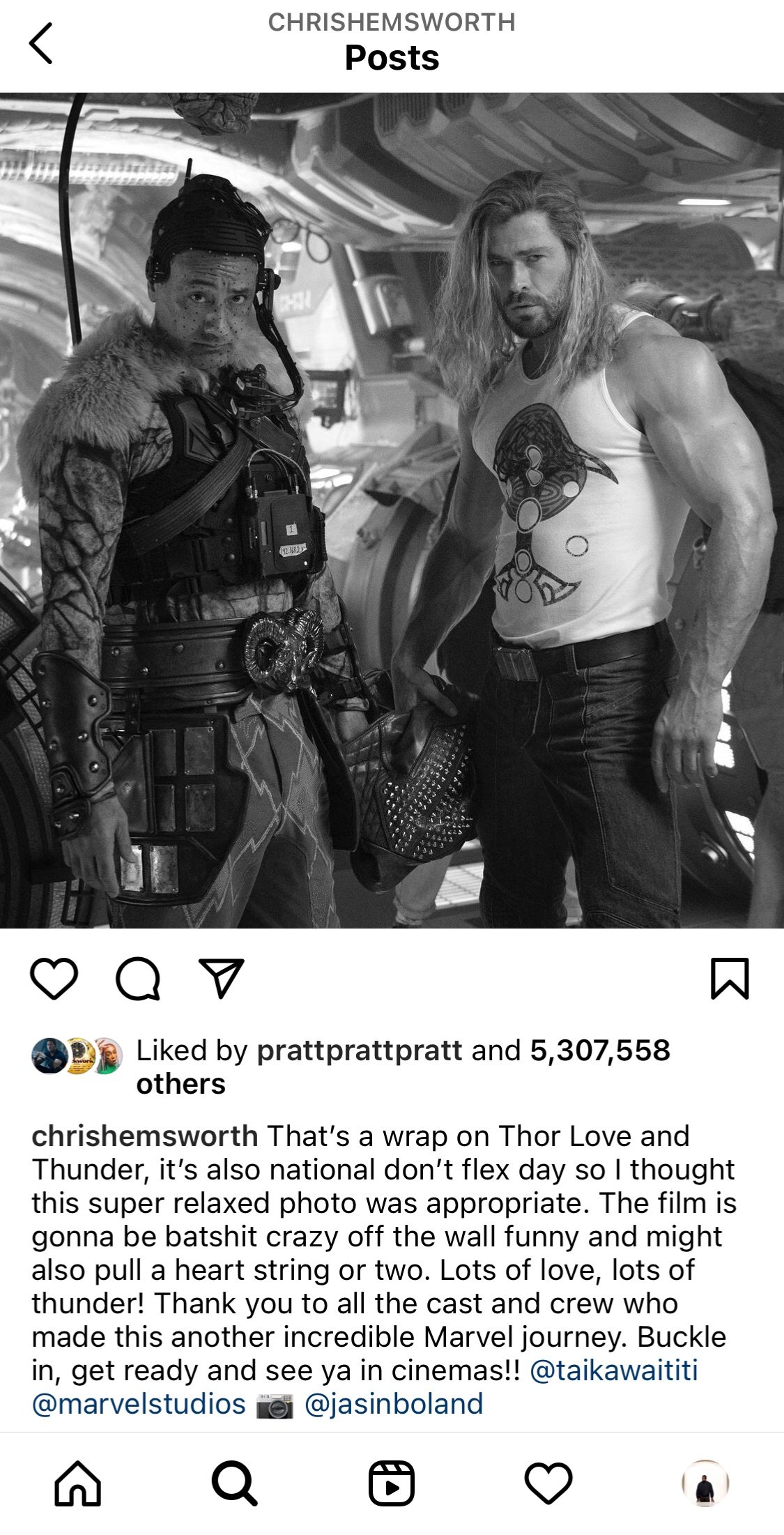 Thor: Love And Thunder Wraps Filming With Chris Hemsworth Set Pic