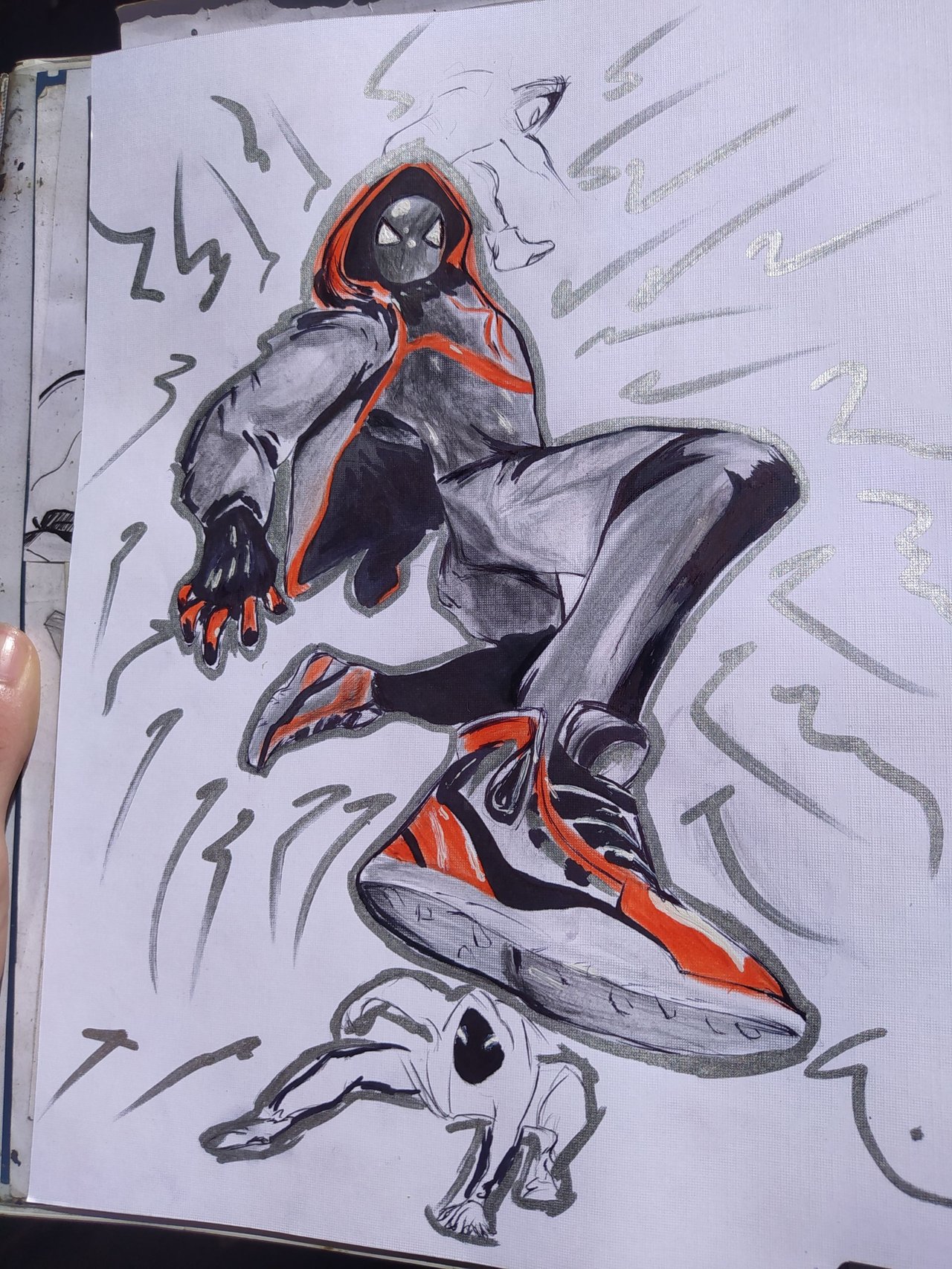 Drawing of Miles morales spiderman (SPA/ENG) | PeakD