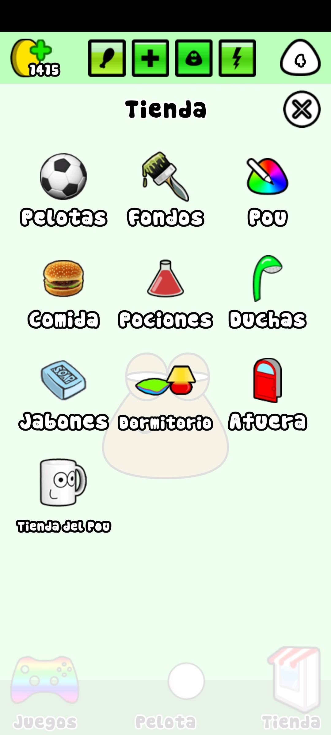 Screenshot of Pou (Android, 2012) - MobyGames