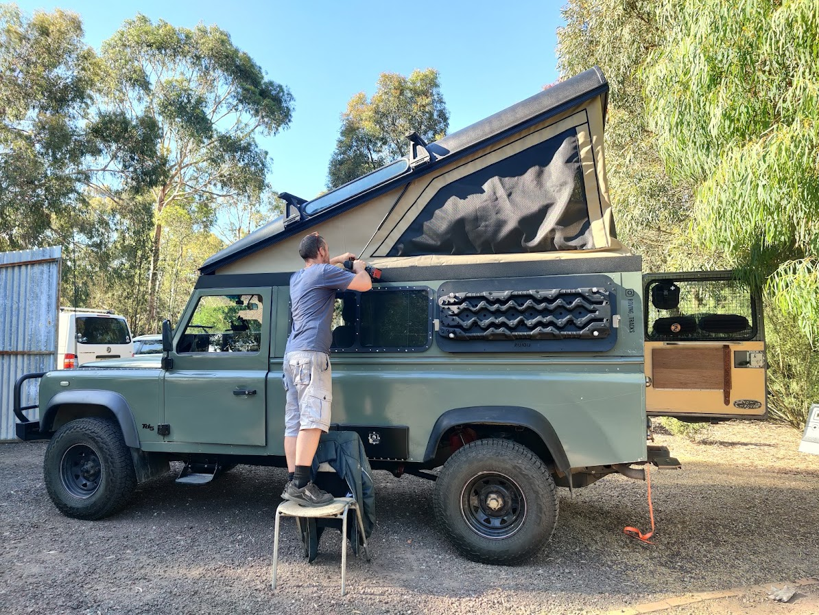 The Canvas is [Nearly] On the 130 Defender Pop Top - Wow! 