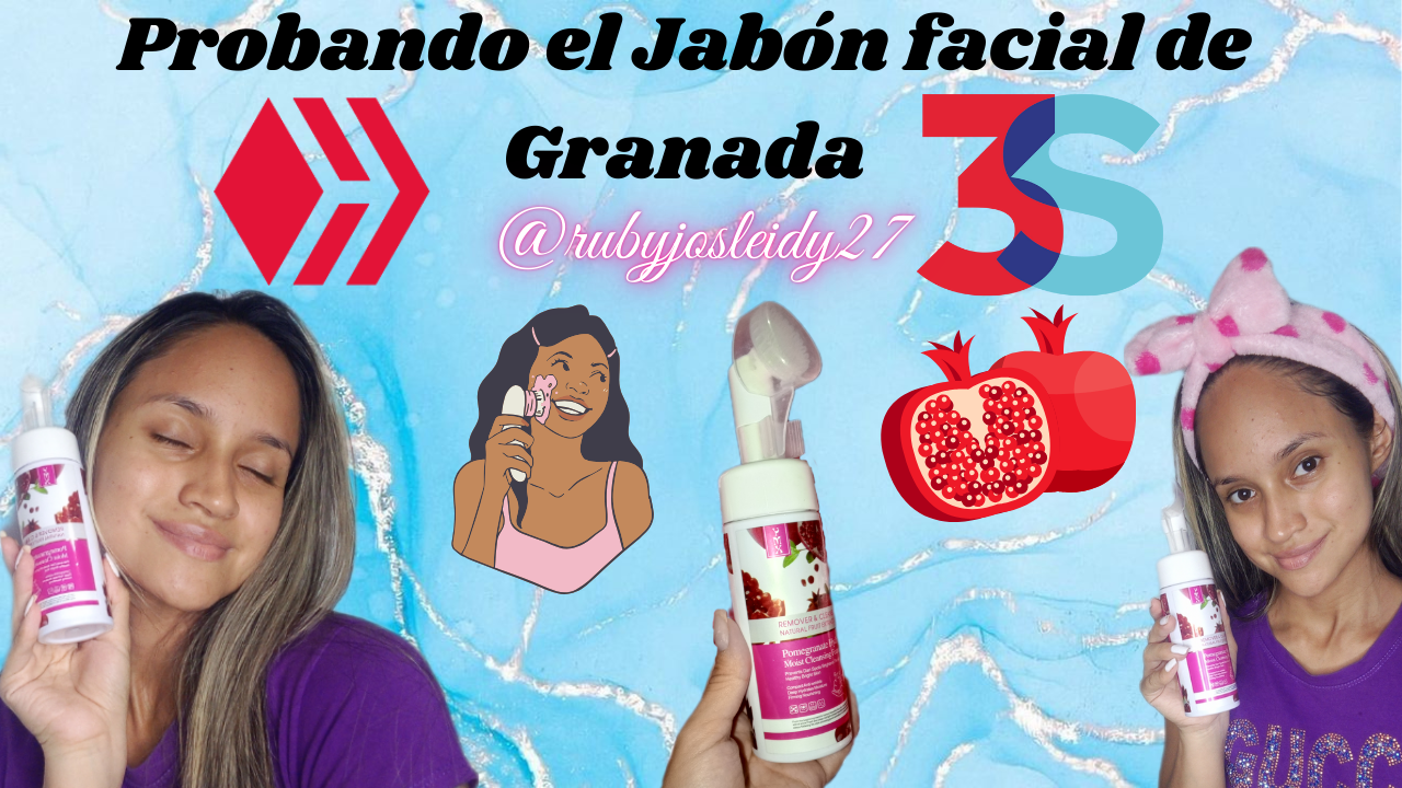 Probando el Jabón facial de Granada.💕/Testing the Pomegranate Facial Soap 💕.[ESP-ING].