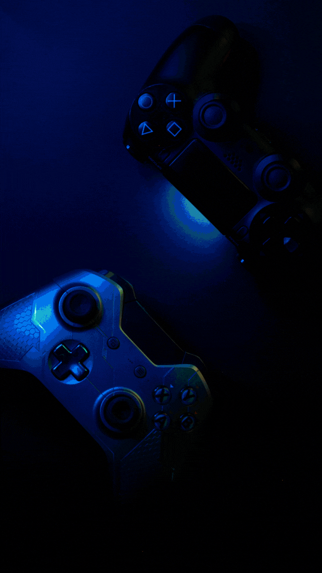 Black Blue Modern Let's Play The Game Phone Wallpaper.gif