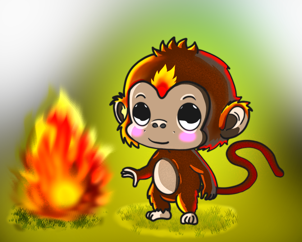 catching fire monkeys