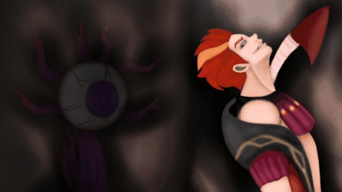 splinterlands Art Contest crossover with jjk and ds Cornealus and Nomos gif 1.gif
