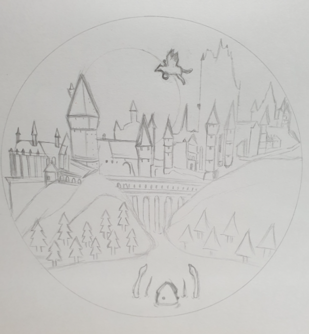 Hogwarts Castle Line Drawings  New Cumnock Primary 7 202122
