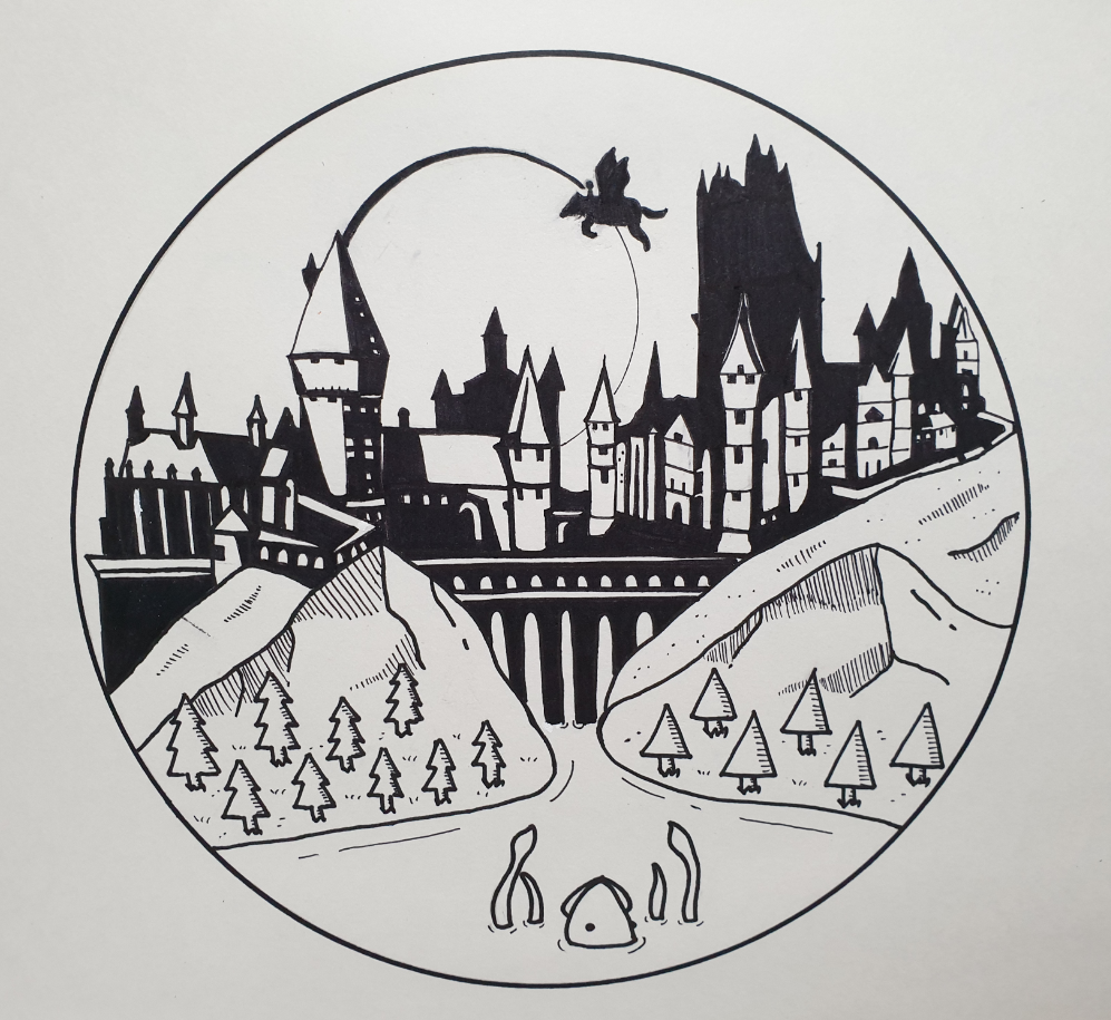 Hogwarts Castle Line Drawings | New Cumnock Primary 7 2021/22