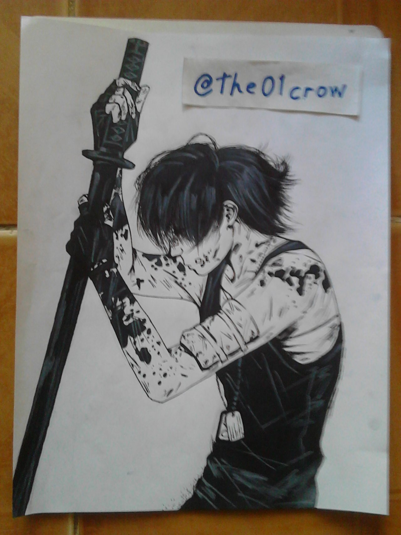 Drawing of Nicolas Brown - from anime Gangsta | PeakD, image size:1280x1707