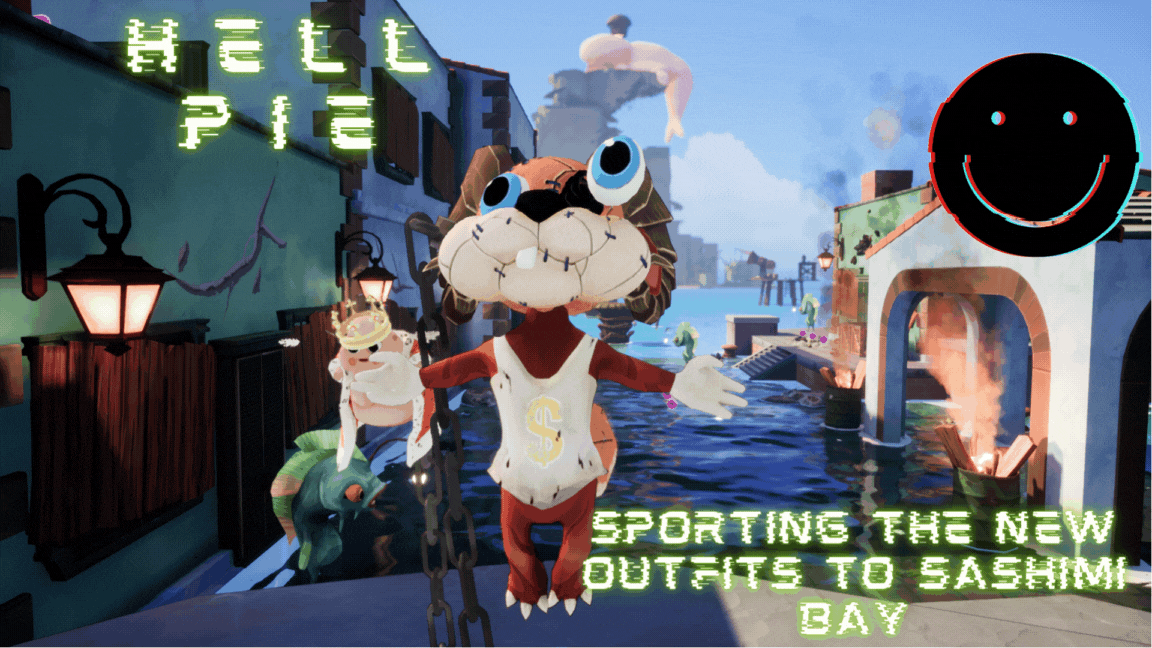 Sporting the new outfits to Sashimi Bay.gif