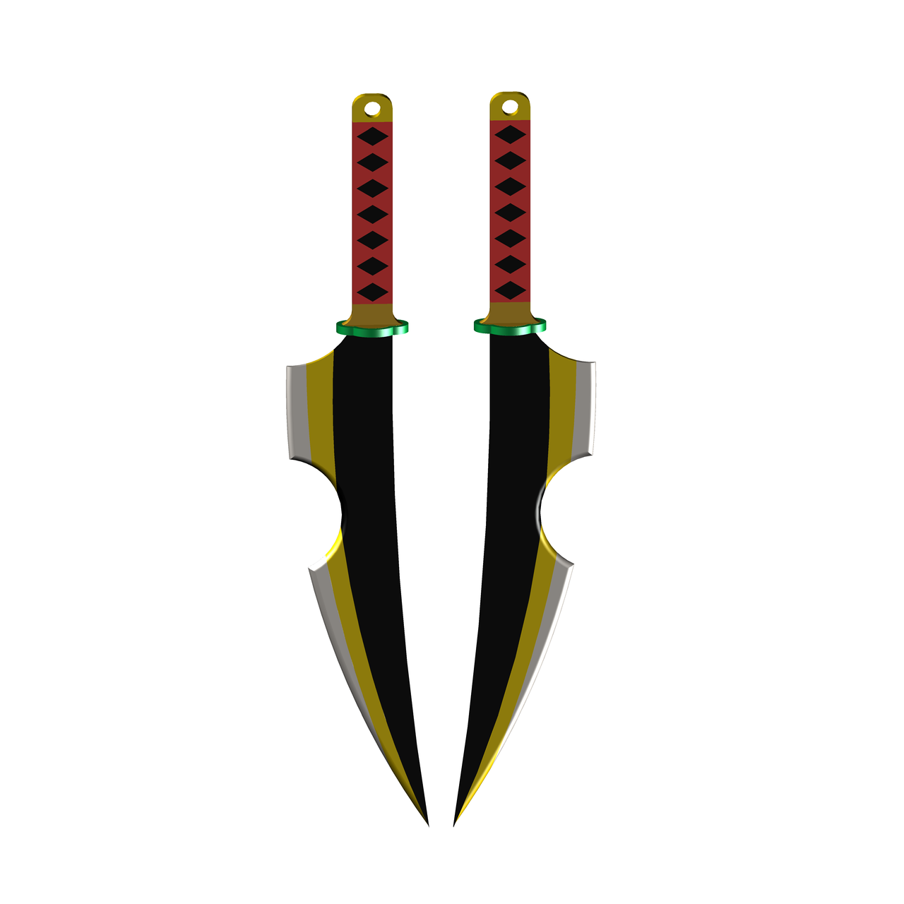 11 Scale Full Tang Tengen Uzui Sword Amber NichirinDemon Slayer  HS  Blades Enterprise