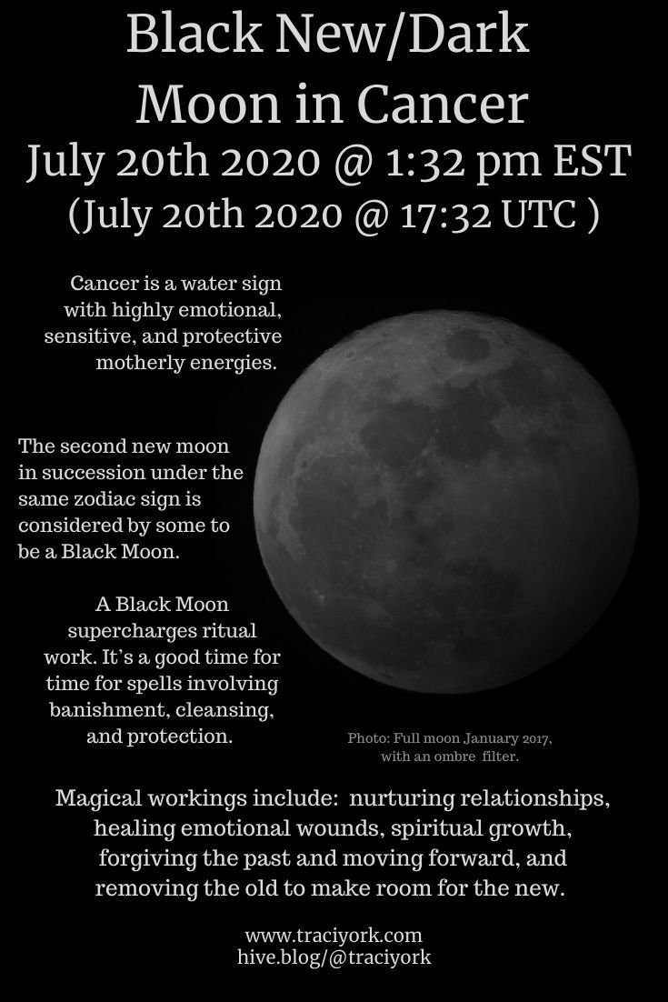 Black New Dark Moon in Cancer July 20th 2020 PeakD