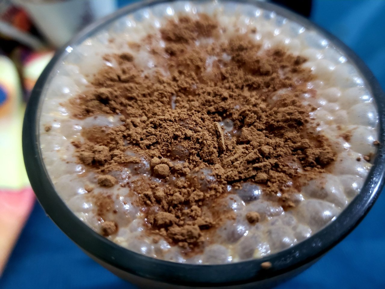 Nutritious iced coffee with a cocoa touch