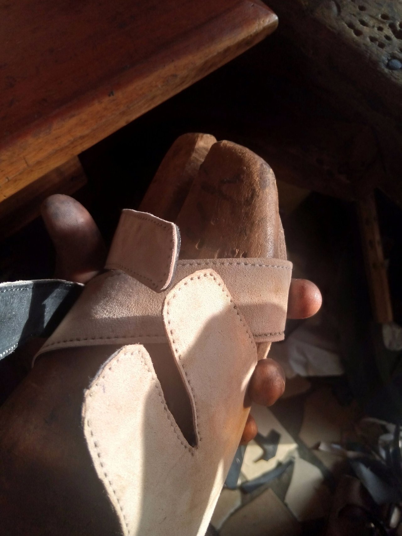 MAKING TWO DOUBLE-CROSS STRAP BIRKENSTOCK PALM SANDALS FOR A HIVER