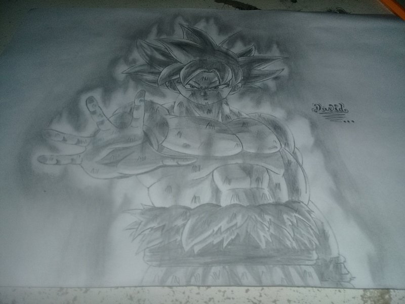  ESP-ENG] Dibujo de Goku Ultra Instinto a lápiz. ✏️